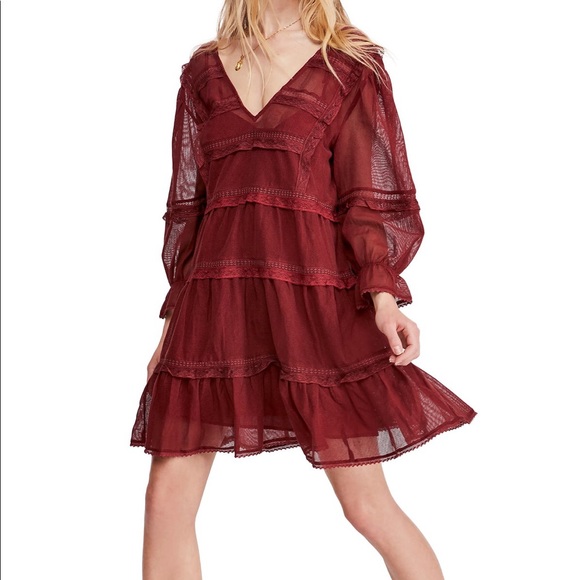 Free People Dresses & Skirts - Free People Berlin Tiered Trapeze Dress Babydoll